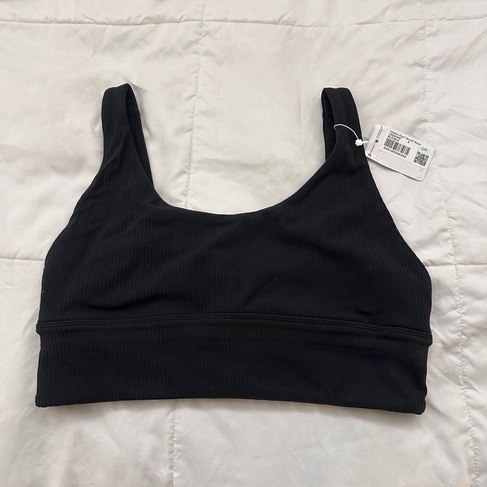 Black Ribbed Align Bra